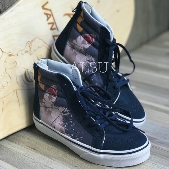 Vans Other - NWT VANS SK8-HI Zip Shark Attack Dress Kid’s